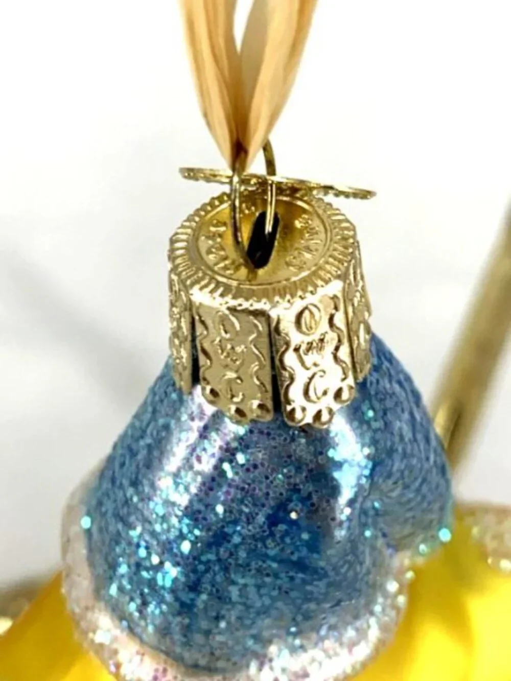 Old World Christmas Radiant Star Glass Ornament Small Gold 3.5
